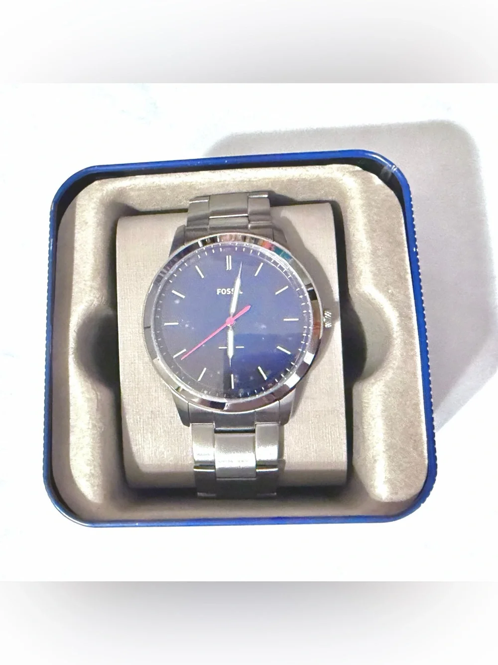 Men's Fossil Minimalist Slim Grey Steel Watch | Item #FS5377